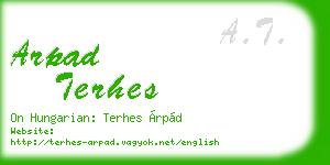 arpad terhes business card