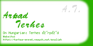 arpad terhes business card